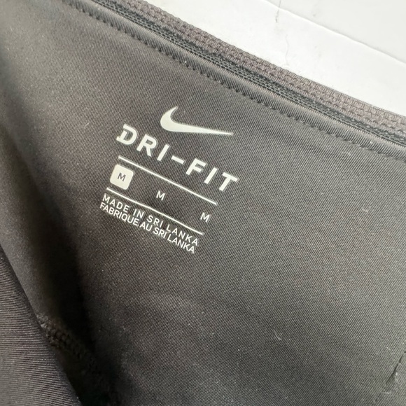 Nike Power Victory Stripe Training Tights Pants Stretch 7/8 Black Multi Red Logo - Picture 8 of 15